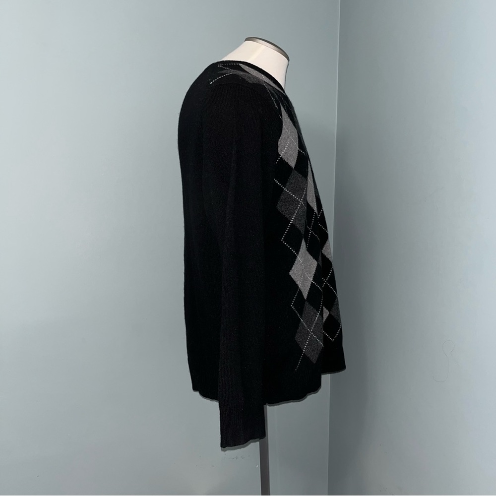 HUDSON NORTH lambswool blend dad sweater mens size Large v-neck long sleeve - Picture 5 of 9
